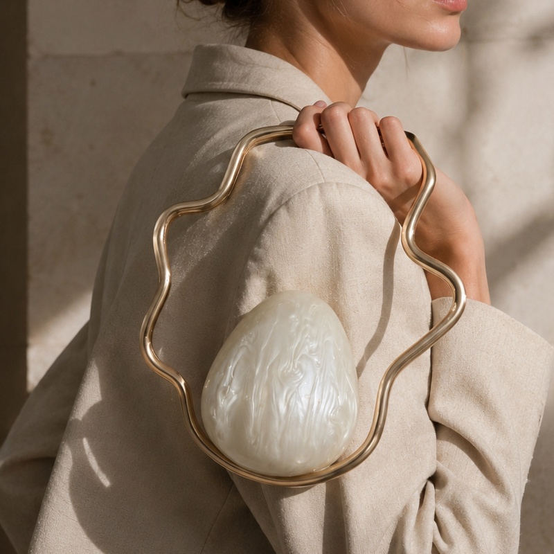 Luxury Bags Mini - Women mini Acrylic Egg Bag Cute