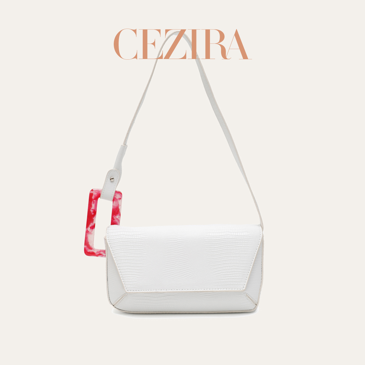 Luxury Bags That Are Vegan - CR Big Square Buckle Pleated Texture