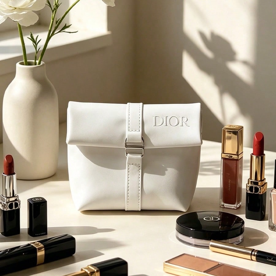 Dior’s Bag White Cosmetic Bag  - огляд і ціна Luxury Bags Dior