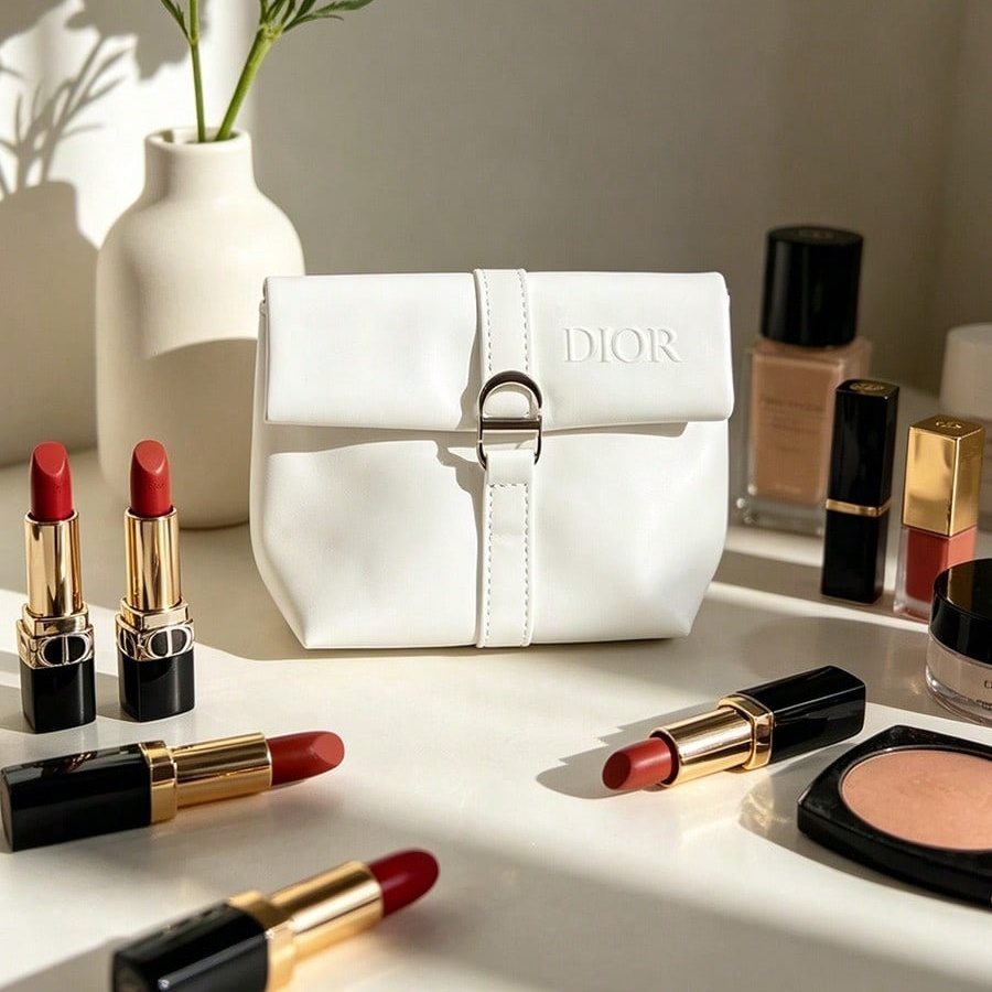 Dior’s Bag White Cosmetic Bag  - огляд і ціна Luxury Bags Dior
