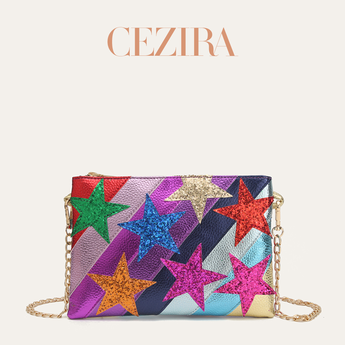 CR Stars Pattern Colorful Stri - огляд і ціна Luxury Bags That Are Vegan